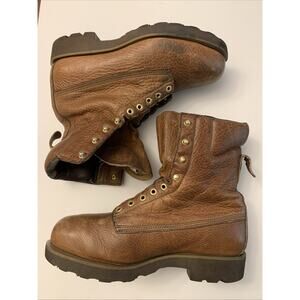 Lehigh Men’s Steel Toe Work Boots 10.5 Brown Leather ANSI Z41 EH Lace Up